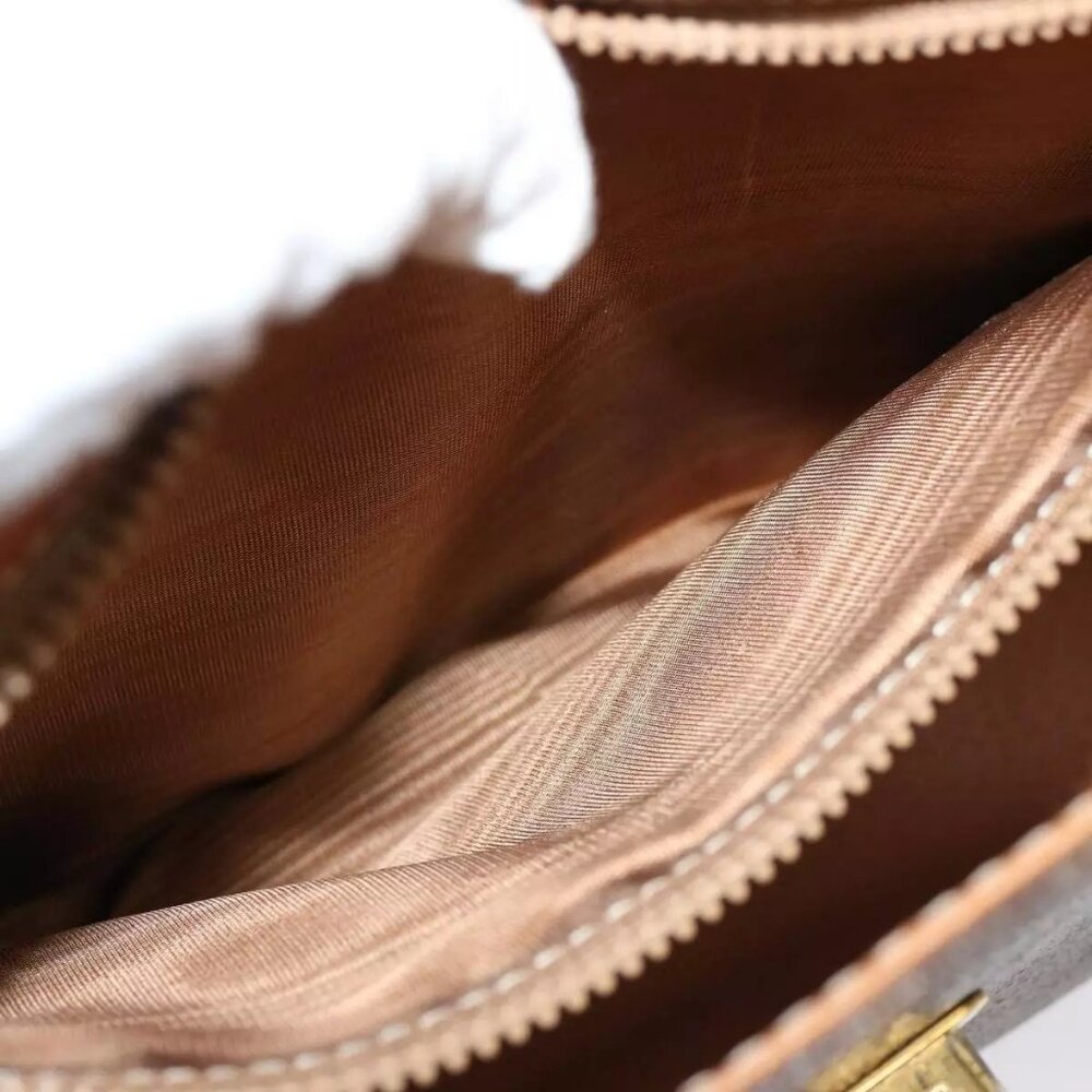 CELINE Macadam Canvas Hand Bag PVC 2way Brown Auth - Picture 14 of 16